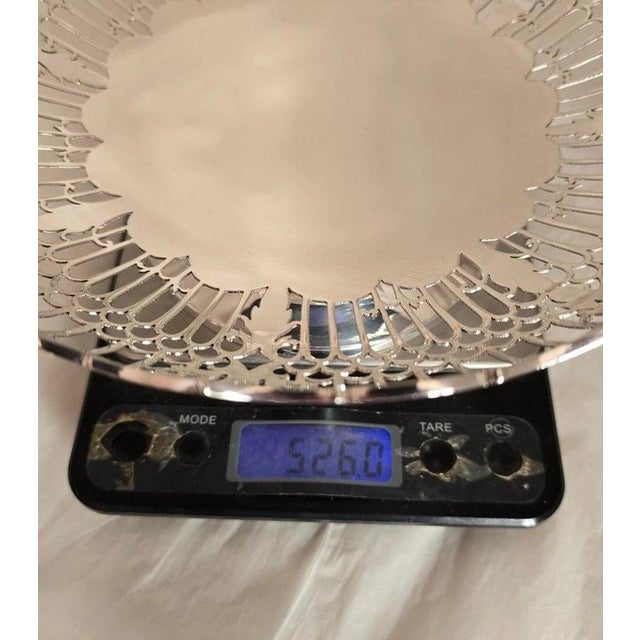 Mid-Century Sterling Silver Pierced Pedestal Bowl from Viners LTD, Sheffield, 1962 For Sale - Image 18 of 18