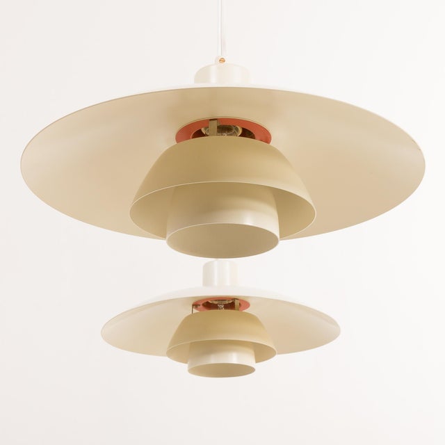 Metal Vintage PH 4/3 Pendant Lamps by Poul Henningsen for Louis Poulsen, Denmark, 1970s, Set of 2 For Sale - Image 7 of 11