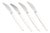 Cypress Lunch Knives in Sterling Silver and Stainless Steel by Georg Jensen, 1940s, Set of 4 For Sale