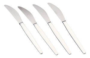 Cypress Lunch Knives in Sterling Silver and Stainless Steel by Georg Jensen, 1940s, Set of 4