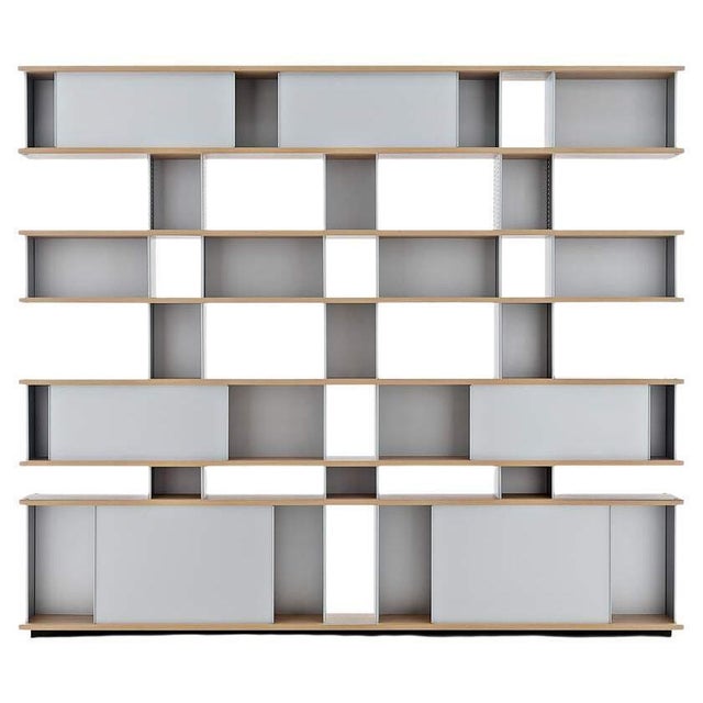 Wood Nuage Shelving Unit in Wood and Aluminium by Charlotte Perriand for Cassina For Sale - Image 7 of 7