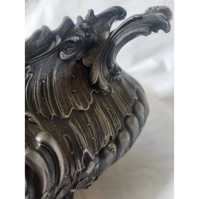 Large French Rococo Silver-Plated Jardiniere Centrepiece, 1900s For Sale - Image 4 of 6