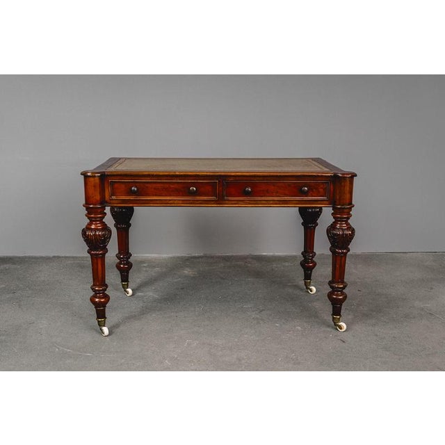Item: Desk Period & Style: English style - circa 1900 Features: - Elegant and practical piece of furniture with beautiful...
