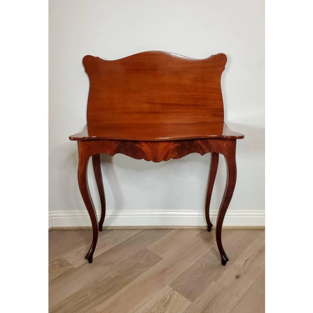 19th Century Flame Mahogany Flip-Top Games Table For Sale - Image 11 of 11