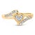 14K Yellow Gold Plated .925 Sterling Silver Diamond Accent Filigree Heart Promise Ring (I-J Color, I3 Clarity)- Size 6 For Sale