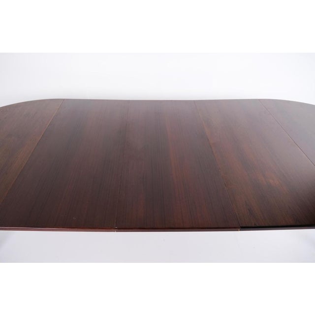 Wood Round Model 55 Dining Table in Rosewood by Gunni Omann for Omann Jun Møbelfabrik, 1960s For Sale - Image 7 of 11