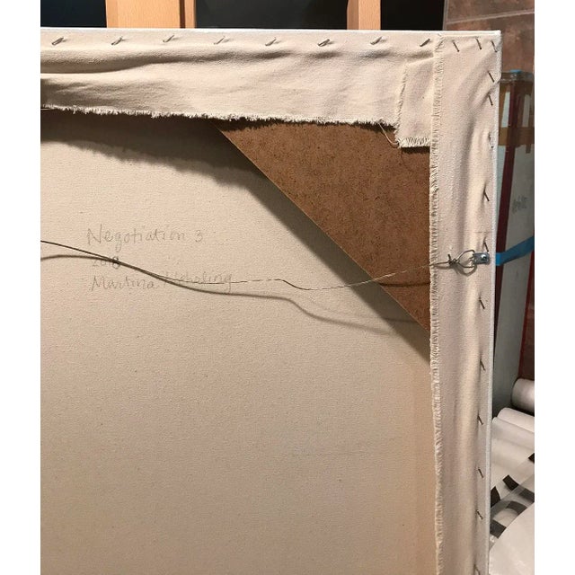 2010s Contemporary Abstract Acrylic on Canvas Painting "Negotiation 3" by Martina Nehrling For Sale - Image 5 of 6