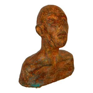 Vintage Figurative Sculpture, Ceramic Bust