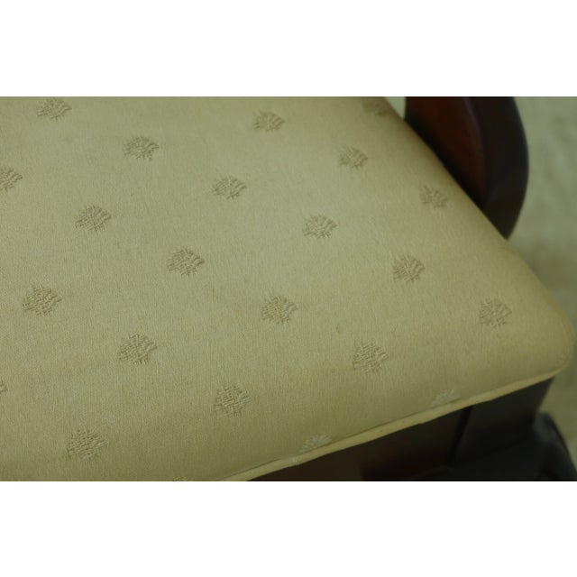 Brown Pair Century Chippendale Mahogany Clawfoot Armchairs For Sale - Image 8 of 11