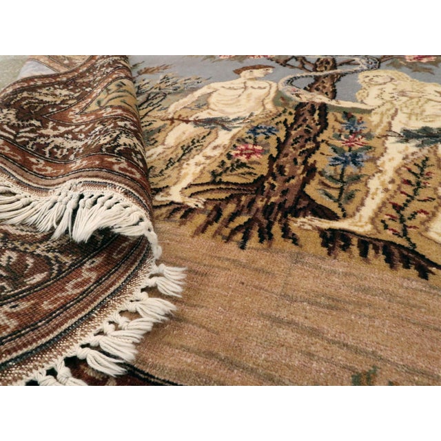 Ivory Galerie Shabab Collection Mid-20th Century Turkish Sivas Pictorial Rug For Sale - Image 8 of 8