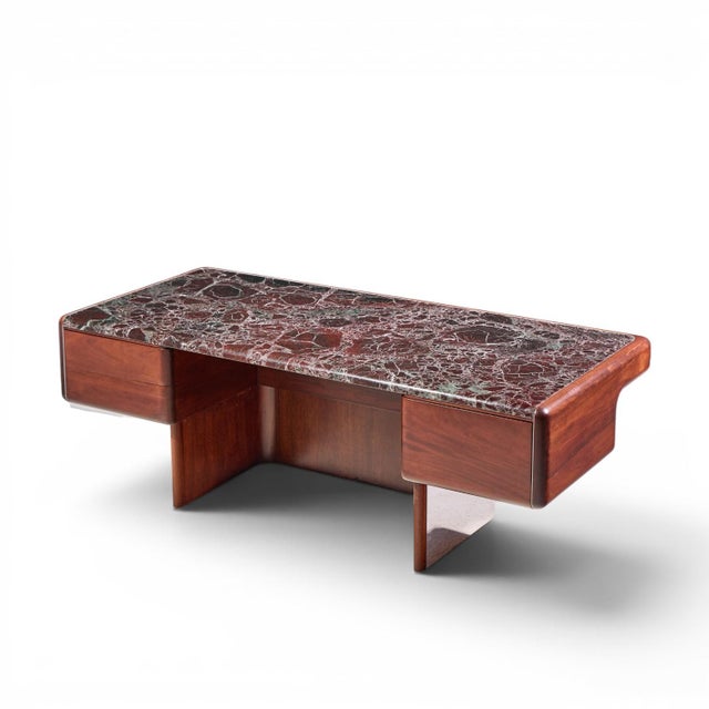 Vladimir Kagan Mid Century Marble Top Executive Desk For Sale - Image 11 of 12