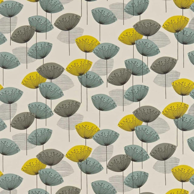 Sanderson Dandelion Clocks Fabric in Chaffinch - a Sample For Sale