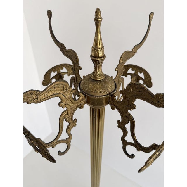 Vintage Italian Brass Hall Tree Coat Rack with Umbrella Stand, 1960s For Sale - Image 12 of 18
