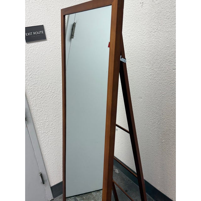 2010s Threshold Wood Floor Mirror For Sale - Image 5 of 12