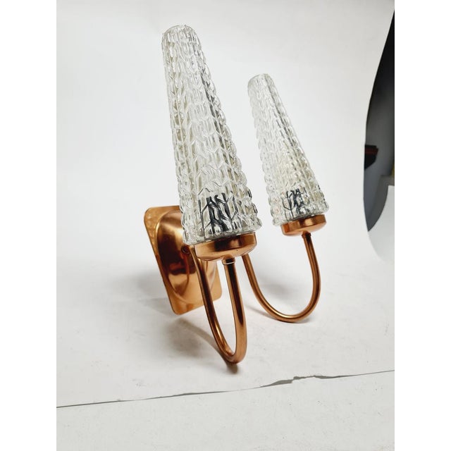 Metal 2-Armed Wall Lamp from Elmet Zabrze, Poland, 1970s For Sale - Image 7 of 15