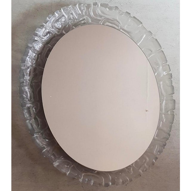 Mid-Century Modern Mid-Century Illuminated Mirror with Acrylic Rim, 1960s For Sale - Image 3 of 3