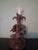 This wonderful vase holder ,walnut wood is made on Brienz, Switzerland. with two handcarved Birds a lot of floreal ,leaves...