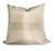 This pillow features an off-white taffeta appliqué meticulously cut and secured with a satin stitch onto a blue cotton...