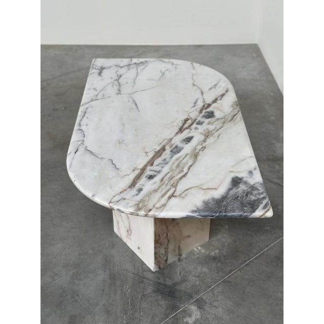 Large Italian Postmodern Sculptural Marble Coffee Table For Sale - Image 11 of 14