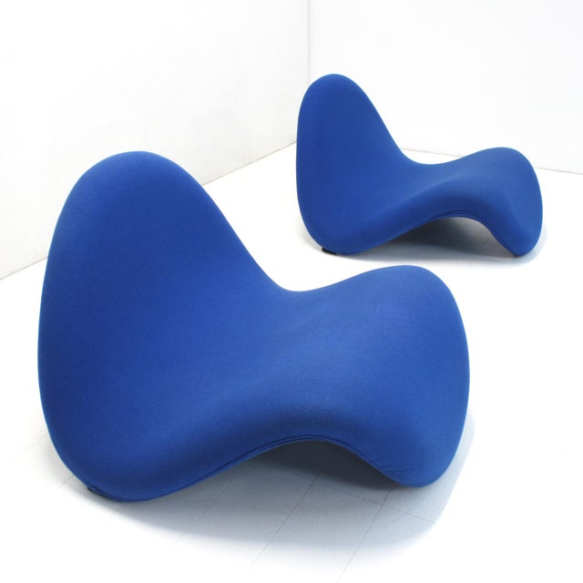Model 557 Tongue Lounge Chairs attributed to Pierre Paulin for Artifort, 1980s, Set of 2 For Sale - Image 3 of 16