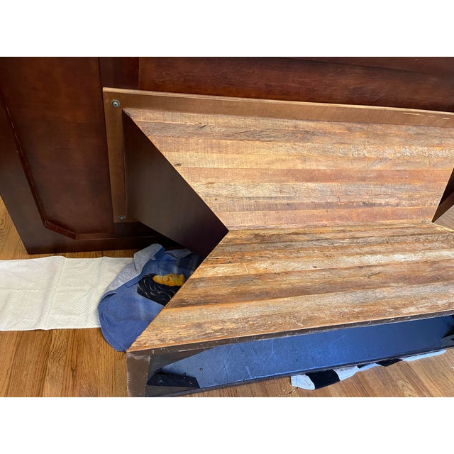 Environment Furniture Walnut Table With Reclaimed Brazilian Wood Base For Sale - Image 4 of 5