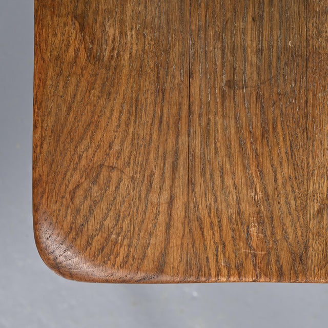 French Oak Stool, 1950s For Sale - Image 11 of 12