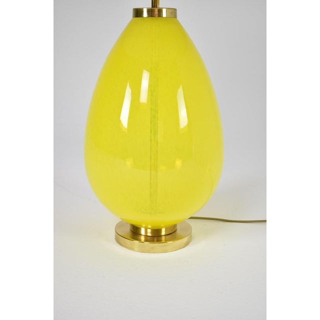 Capri Aurora Table Lamp in Brass and Fabric by Jonathan Amar Studio For Sale - Image 12 of 13