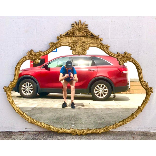 Rococo Large Early 20th Century Ornate Gold Rococo Mirror For Sale - Image 3 of 13