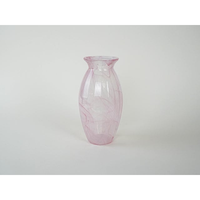 Italian Pink Glass Vase, 1980s For Sale - Image 4 of 10