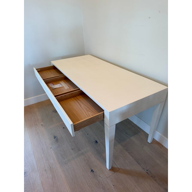 Made Goods Made Goods Sorin 3 Drawer Desk (Pristine Faux Shagreen) For Sale - Image 4 of 16