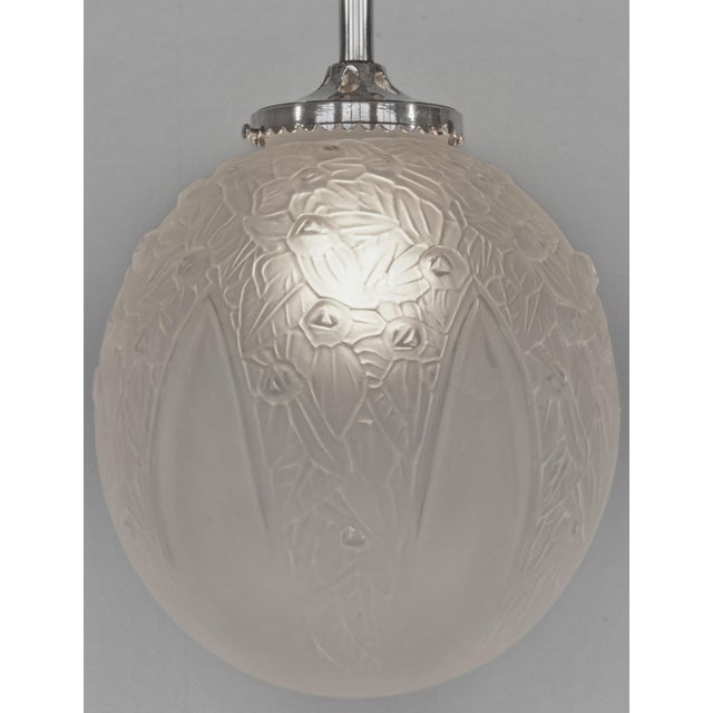 1920s French Art Deco Pendant Light by A. Delatte 1920s France For Sale - Image 5 of 13