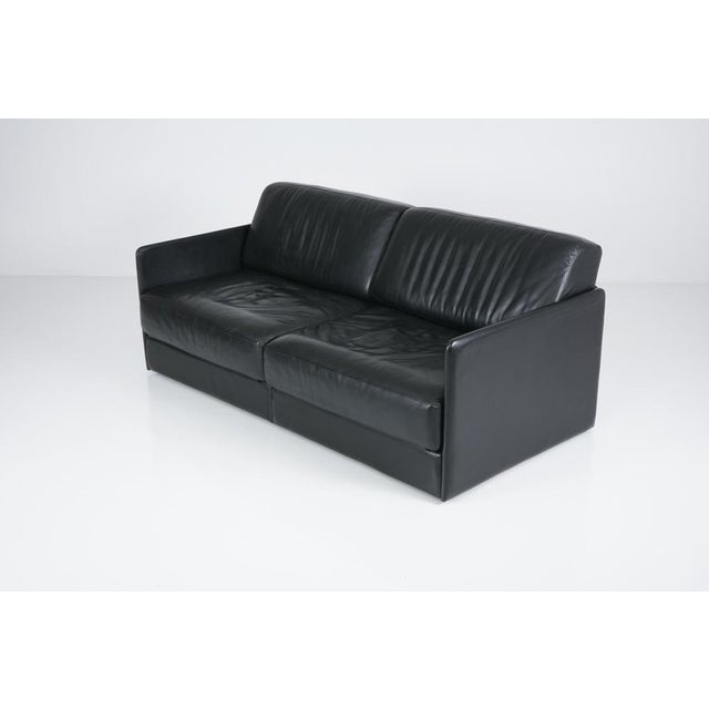 Model DS 78 Sofa in Black Leather from de Sede, 1990s For Sale - Image 10 of 13