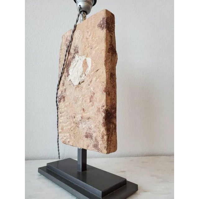 Antique White Antique Terracotta Architectural Element Mounted as Table Lamp For Sale - Image 8 of 11