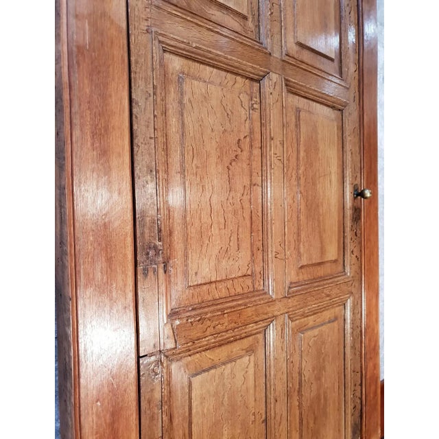 Unique antique door, early 17th century. Original door, quartersawn. Inside door is adjusted for functional use with...