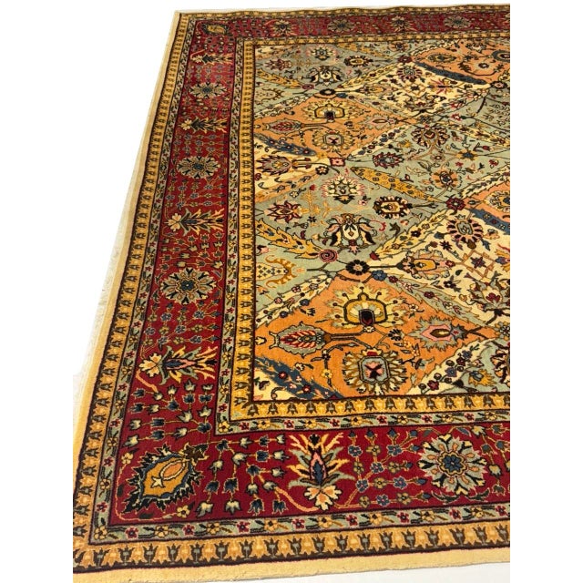 Pasargad DC Antique Garden Design Tabriz Rug For Sale - Image 9 of 10