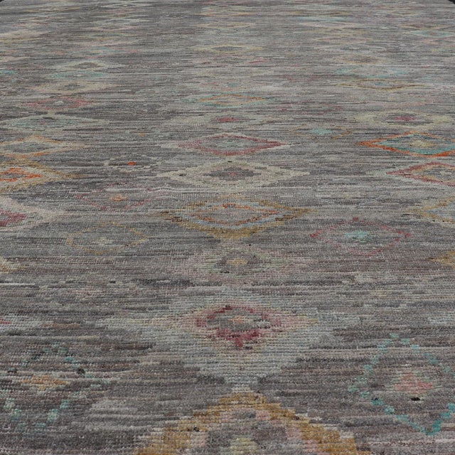 Textile Casual Modern Afghan Tribal Rug by Keivan Woven Arts, 10'1 X 13'10 For Sale - Image 7 of 8