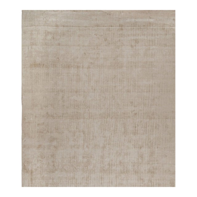 Rug & Kilim’s Modern Rug in Solid Beige - 13x15 For Sale
