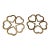 1970s Pair of Brass Four Leaf Clover Trivets For Sale
