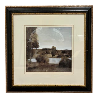 Trowbridge Framed Landscape Print – Black & Gold Frame, 2001 For Sale