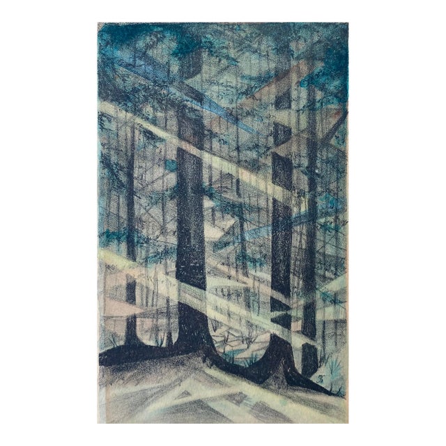 1950s Tillie Boykin Pines Lithograh For Sale