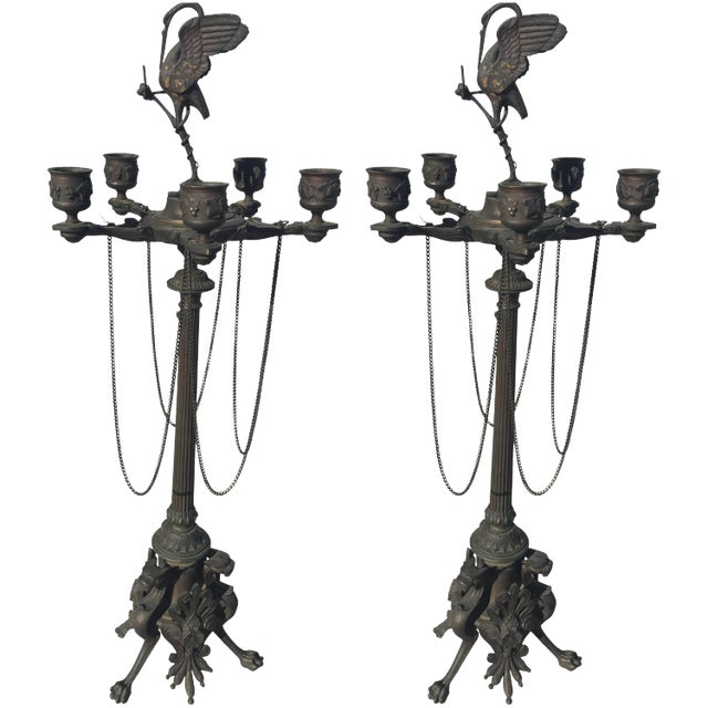 Bronze Candelabra Neoclassical Style For Sale