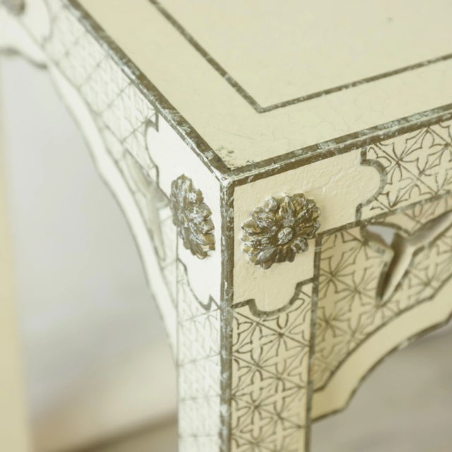 Wood Hand-Painted Chinese Style Sofa Side Table For Sale - Image 7 of 8