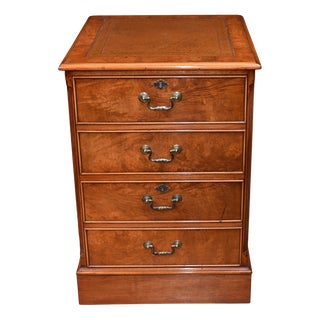 Regency Walnut Filing Cabinet or Chest Drawers For Sale
