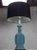 1950s Turquoise Blue Chinese Modern Table Lamp For Sale - Image 4 of 10