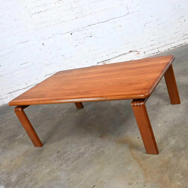 Late 20th Century Vintage Scandinavian Modern Solid Teak Rectangular Coffee Table Style of Westnofa Norway For Sale - Image 5 of 13
