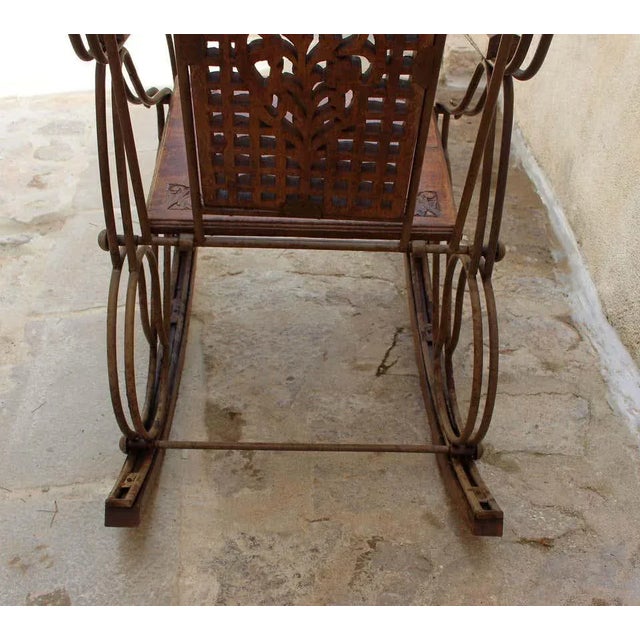 Italian Antique Rocking Chair For Sale In Los Angeles - Image 6 of 7