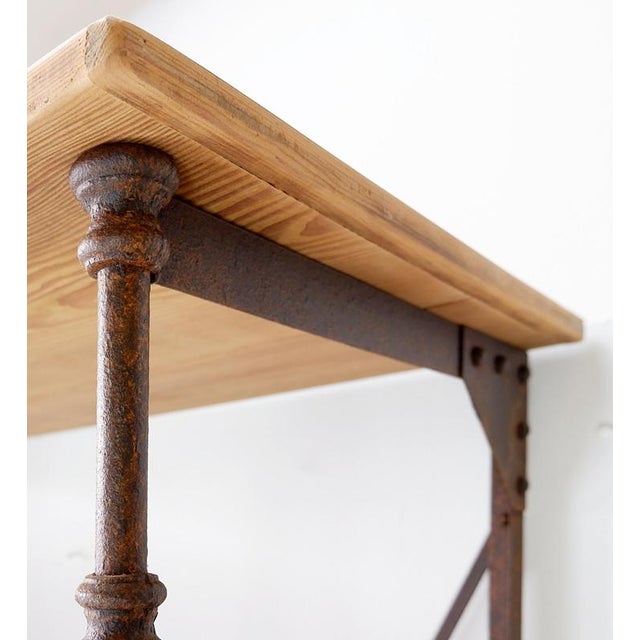 Wood Industrial Shelf in the style of Theodore Scherf For Sale - Image 7 of 12