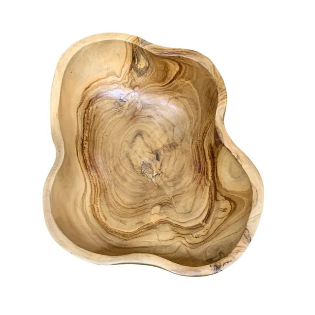 2010s Medium Wooden Bowl For Sale - Image 5 of 5