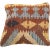 Arteverk Handwoven Afghan Kilim Pillow — Red & Blue Zigzag Diamonds For Sale