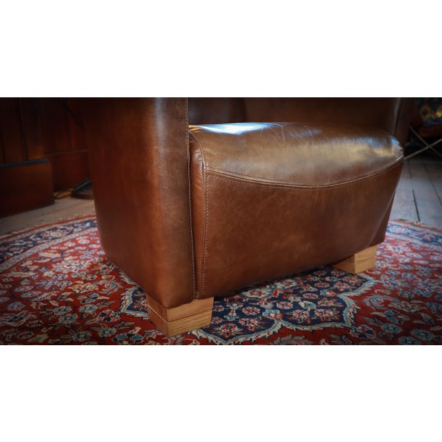 Halo Mars Aviator Rocket Club Armchair in Cigar Brown Leather from Timothy Oulton, 2010s For Sale - Image 13 of 16